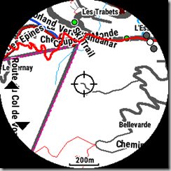 Fenix 6X Pro Solar Garmin map High Contrast theme